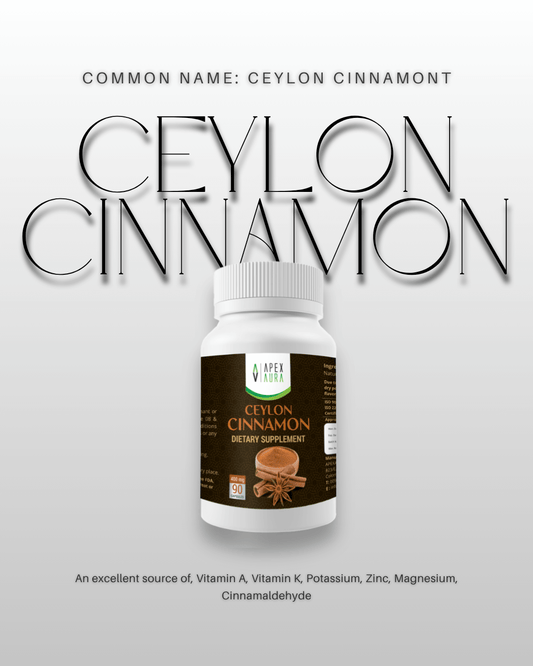 Ceylon Cinnamon – Premium Ayurvedic Supplement Bottle.