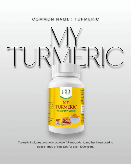 My Turmeric – Premium Ayurvedic Supplement Bottle.