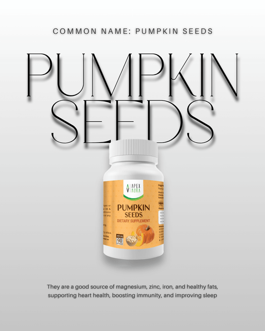Pumpkin Seeds – Premium Ayurvedic Supplement Bottle.